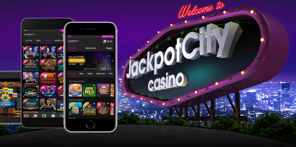 Jackpotcity mobile app.
